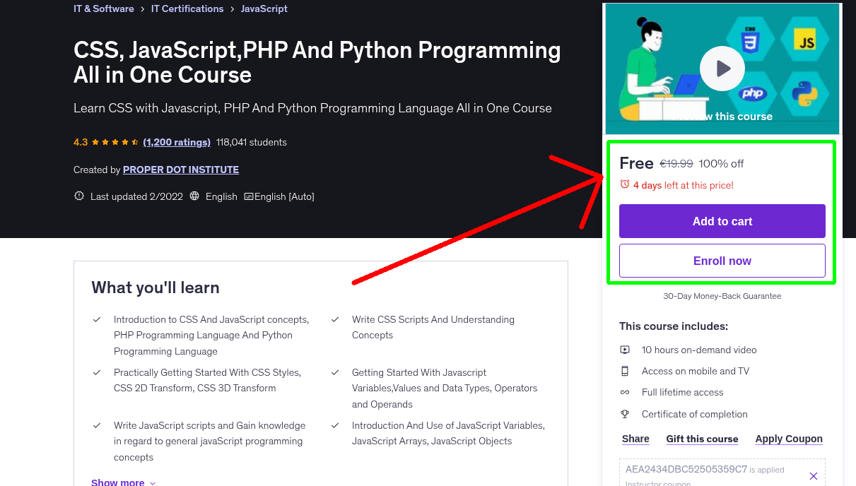 CSS, JavaScript,PHP And Python Programming All in One Course