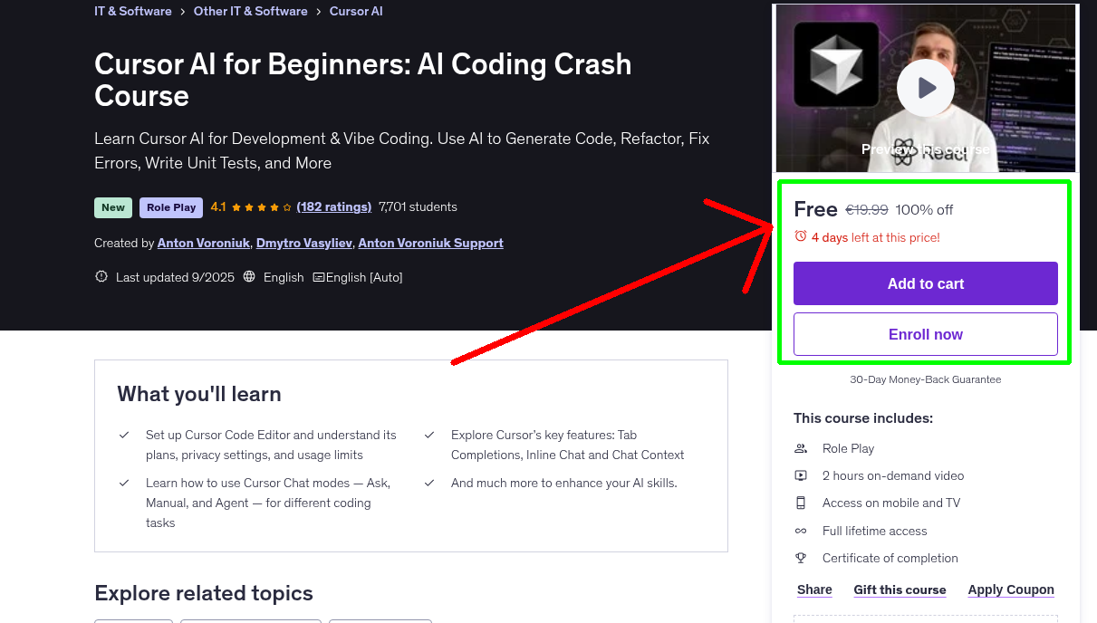 Cursor AI for Beginners: AI Coding Crash Course