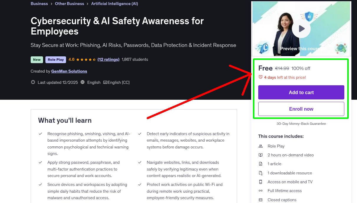 Cybersecurity & AI Safety Awareness for Employees