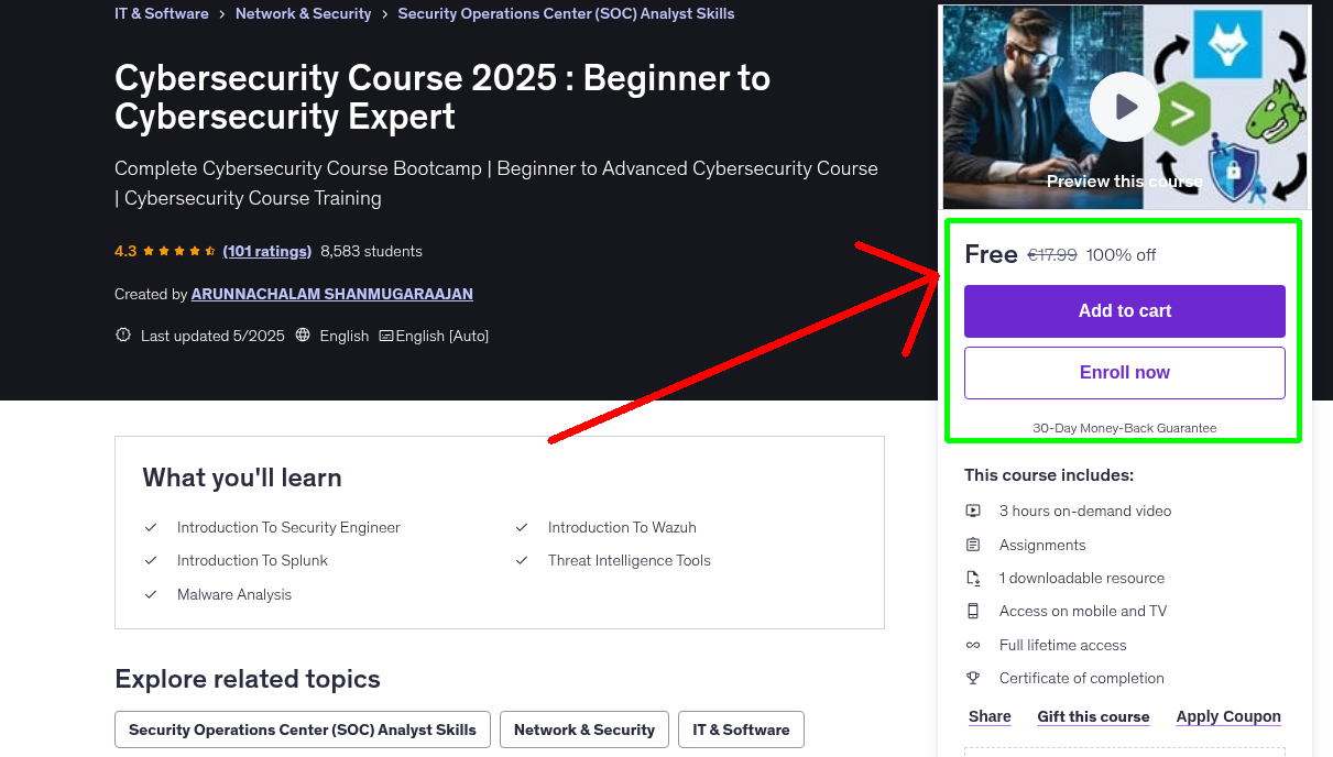 Cybersecurity Course 2025 : Beginner to Cybersecurity Expert