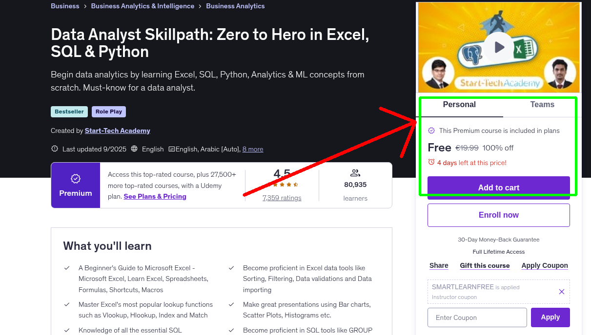 Data Analyst Skillpath: Zero to Hero in Excel, SQL & Python