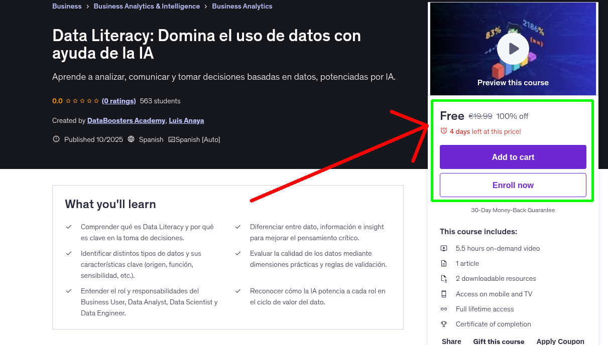 Data Literacy: Domina el uso de datos con ayuda de la IA
