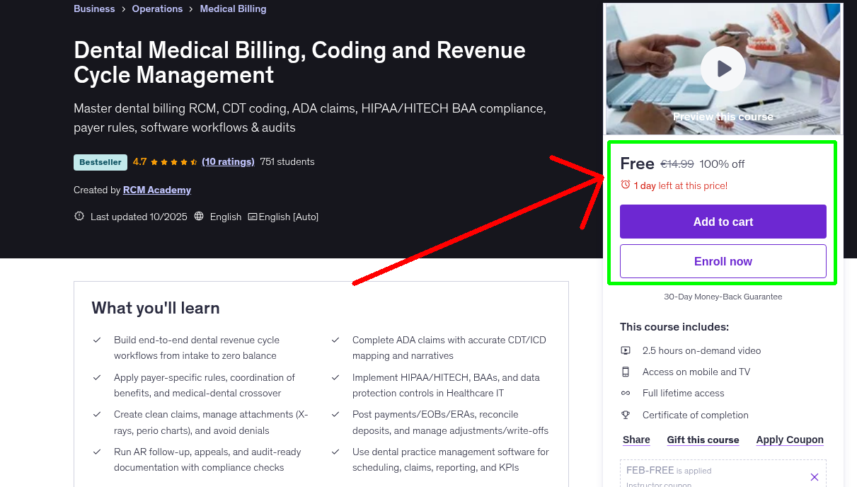 Dental Medical Billing, Coding and Revenue Cycle Management