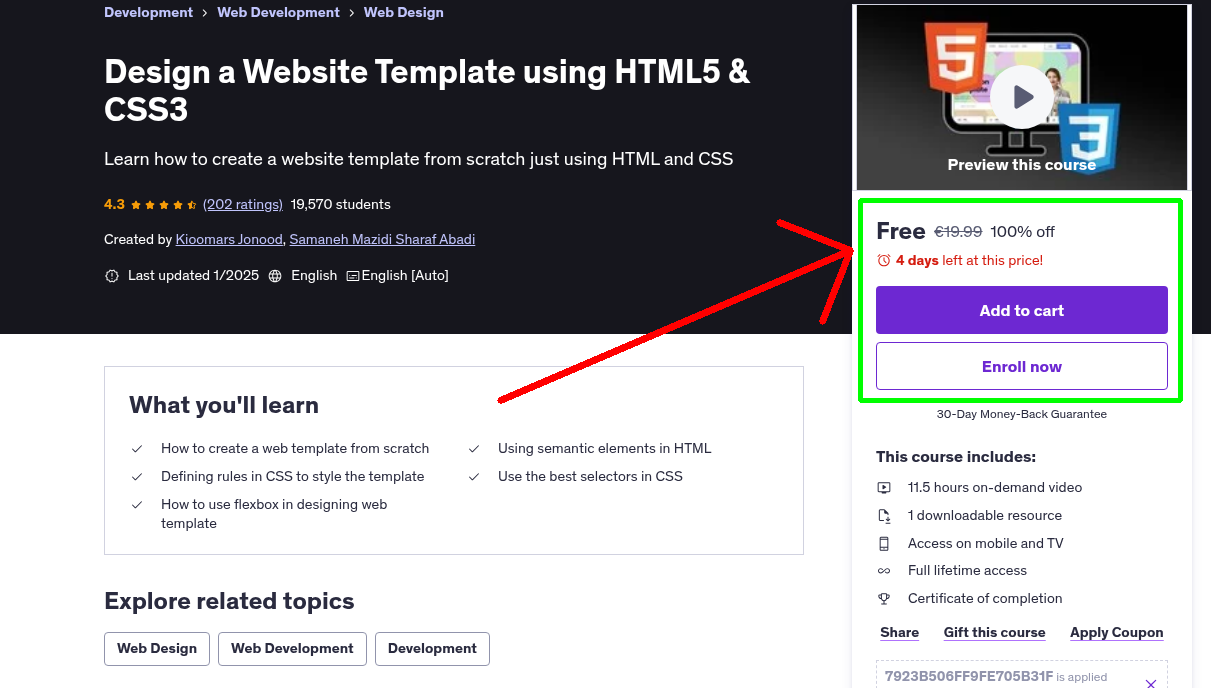 Design a Website Template using HTML5 & CSS3
