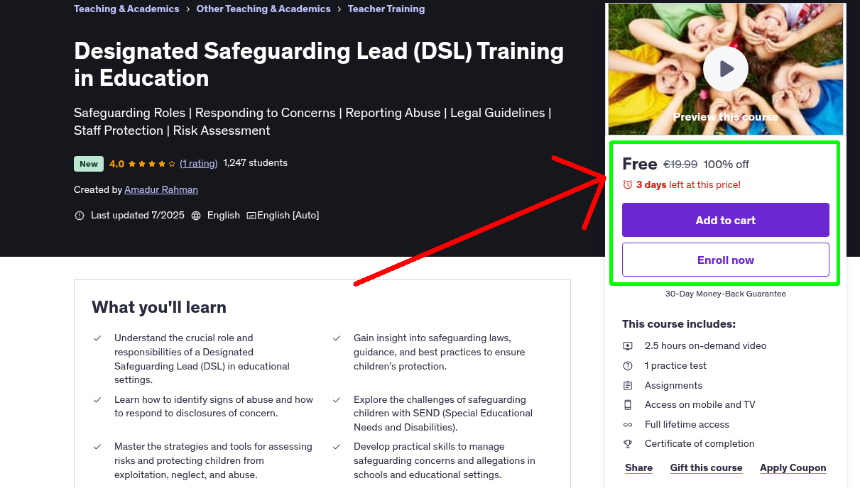 Designated Safeguarding Lead (DSL) Training in Education