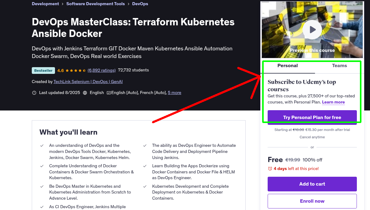 DevOps MasterClass: Terraform Kubernetes Ansible Docker