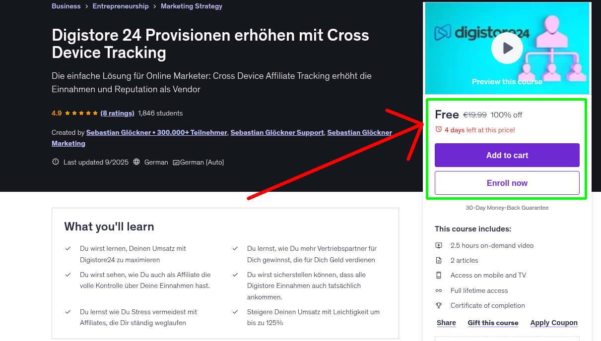 Digistore 24 Provisionen erhöhen mit Cross Device Tracking