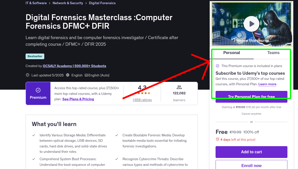 Digital Forensics Masterclass :Computer Forensics DFMC+ DFIR