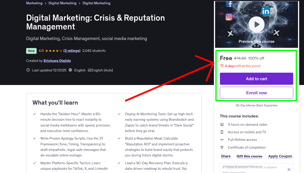 Digital Marketing: Crisis & Reputation Management