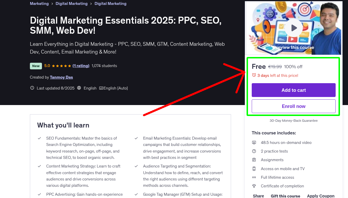 Digital Marketing Essentials 2025: PPC, SEO, SMM, Web Dev!