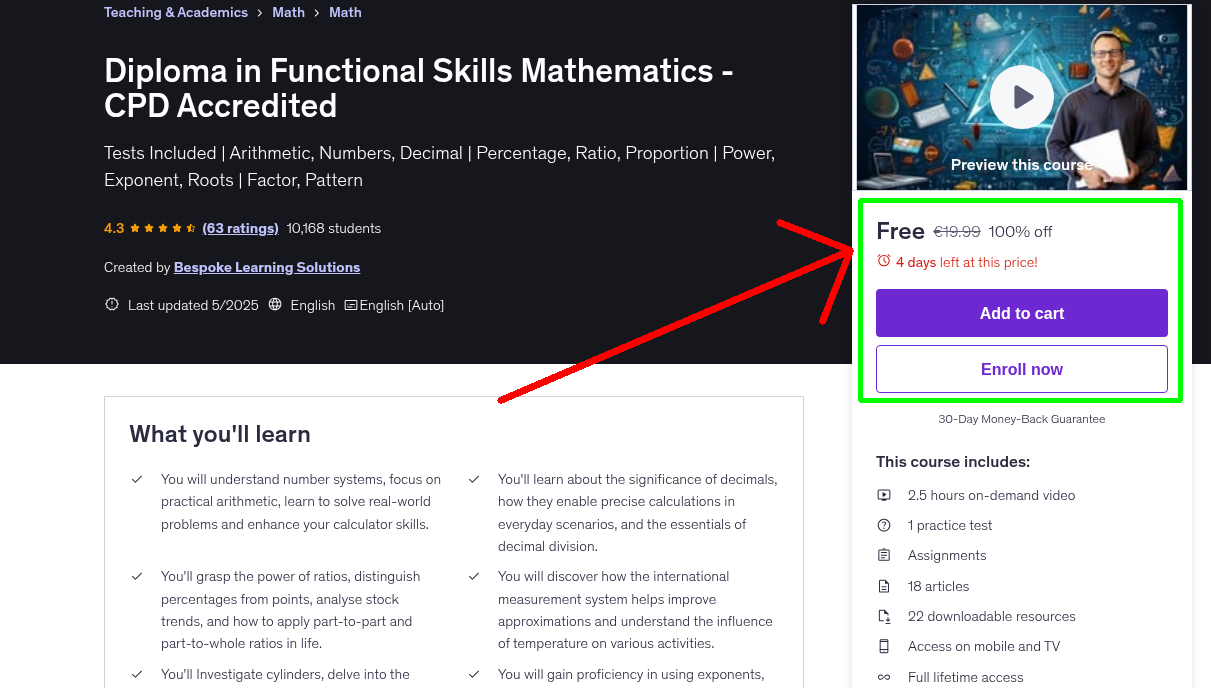 Diploma in Functional Skills Mathematics - CPD Accredited