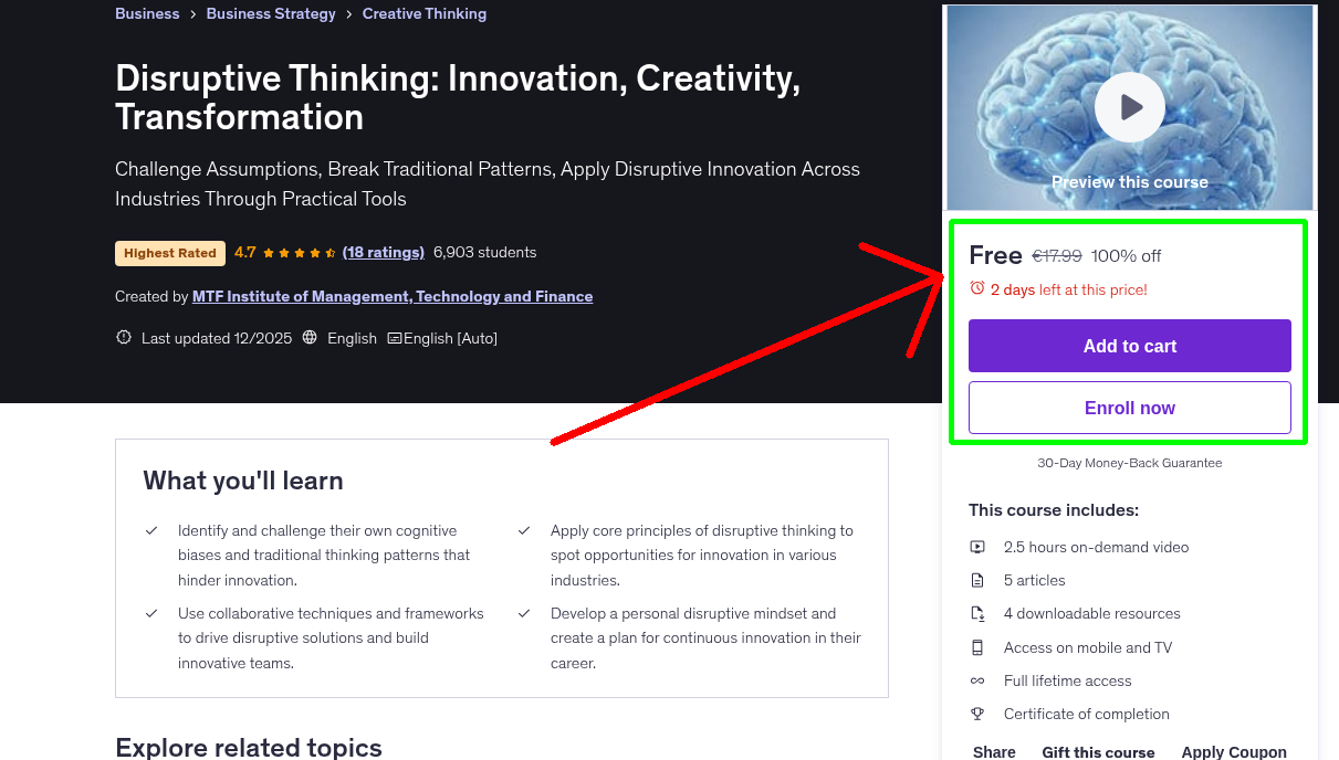 Disruptive Thinking: Innovation, Creativity, Transformation