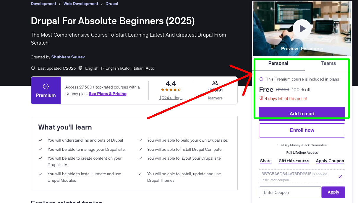 Drupal For Absolute Beginners (2025)