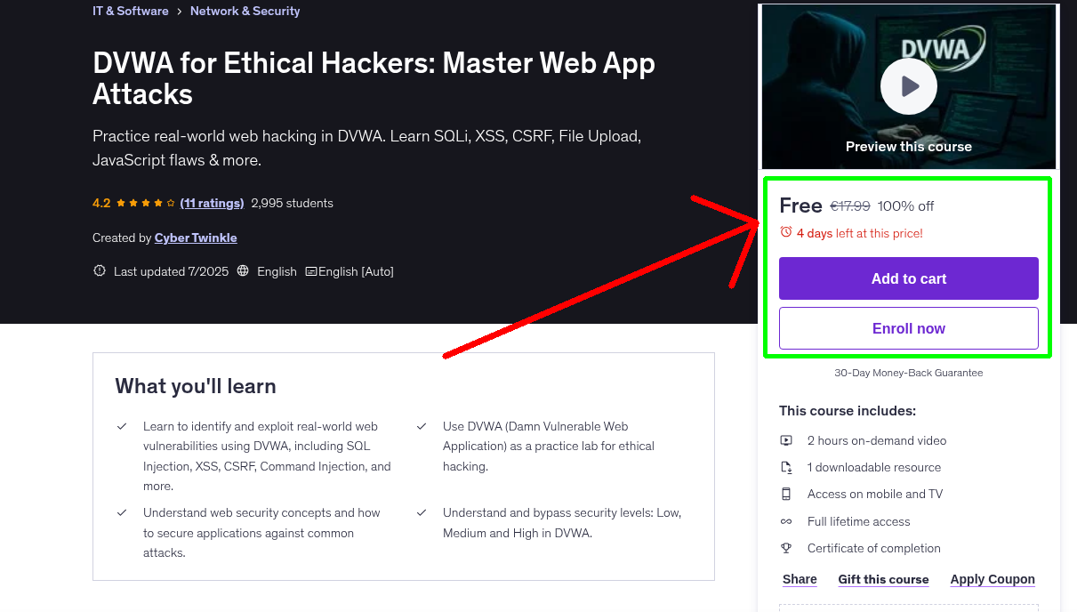 DVWA for Ethical Hackers: Master Web App Attacks