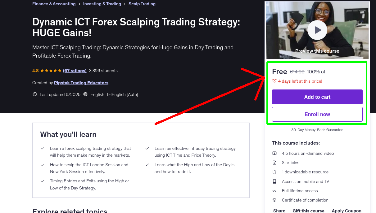 Dynamic ICT Forex Scalping Trading Strategy: HUGE Gains!