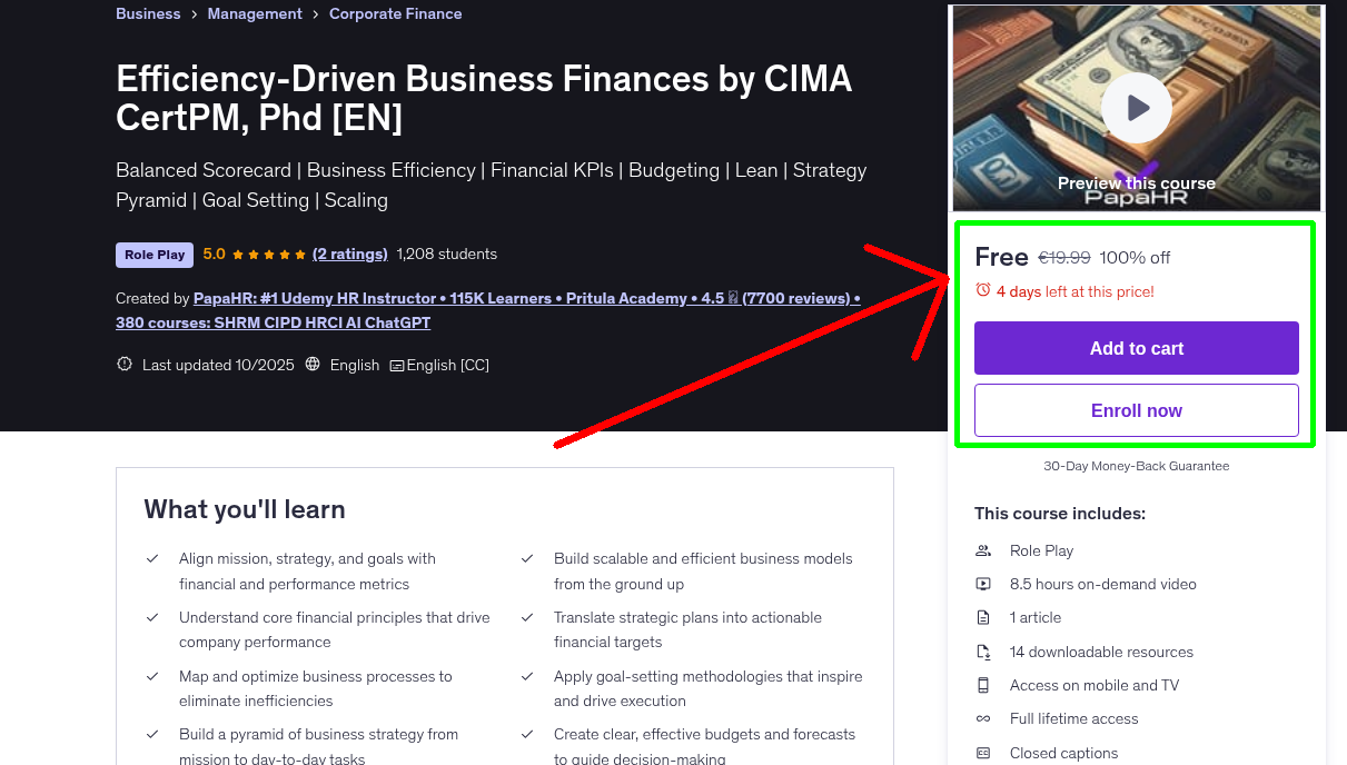 Efficiency-Driven Business Finances by CIMA CertPM, Phd [EN]