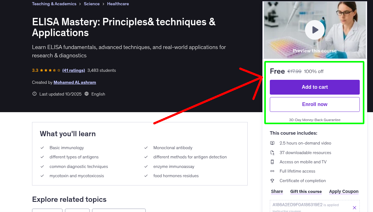 ELISA Mastery: Principles& techniques & Applications