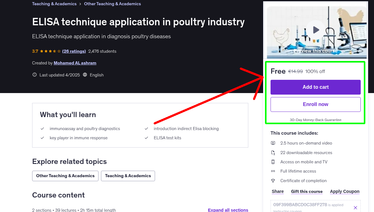 ELISA technique application in poultry industry