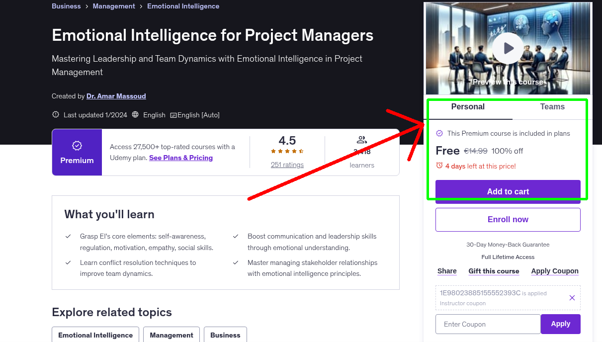 Emotional Intelligence for Project Managers