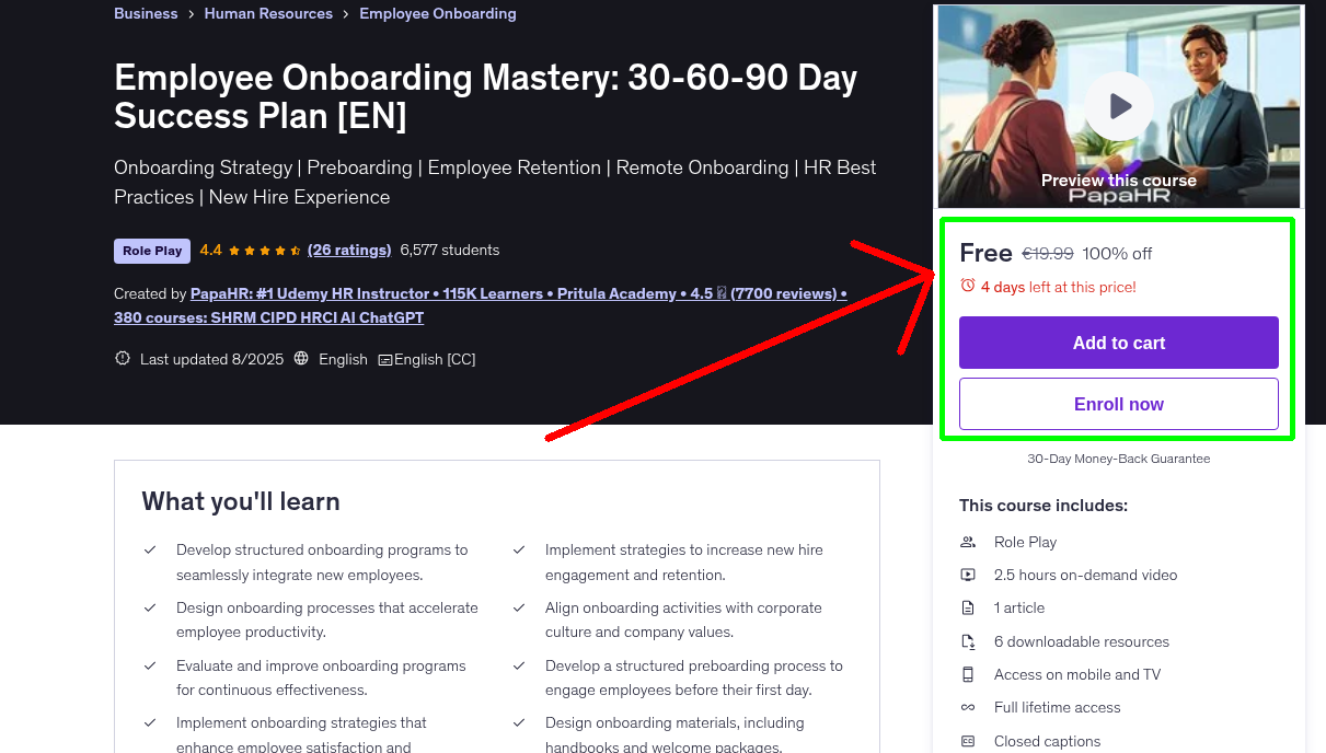 Employee Onboarding Mastery: 30-60-90 Day Success Plan [EN]