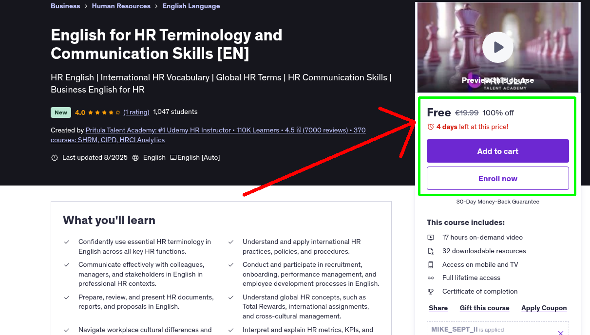 English for HR Terminology and Communication Skills [EN]