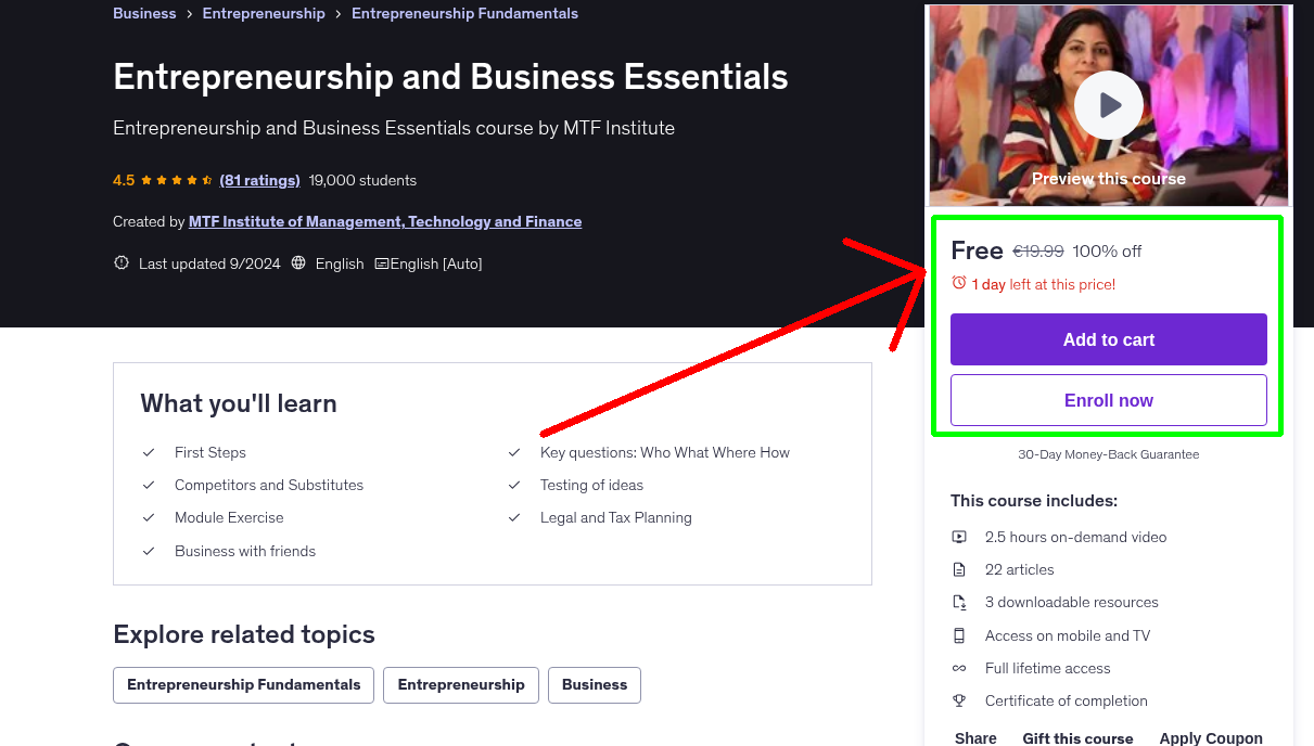 Entrepreneurship and Business Essentials