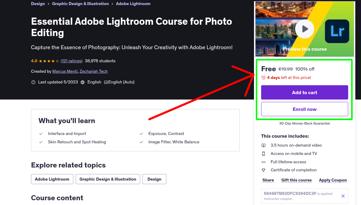 Essential Adobe Lightroom Course for Photo Editing