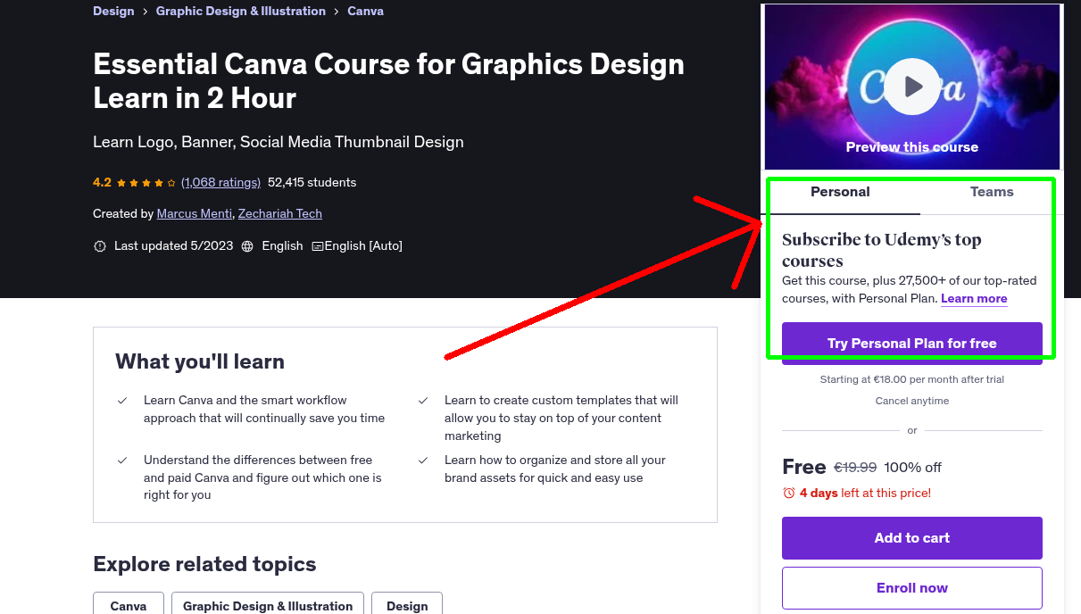Essential Canva Course for Graphics Design Learn in 2 Hour