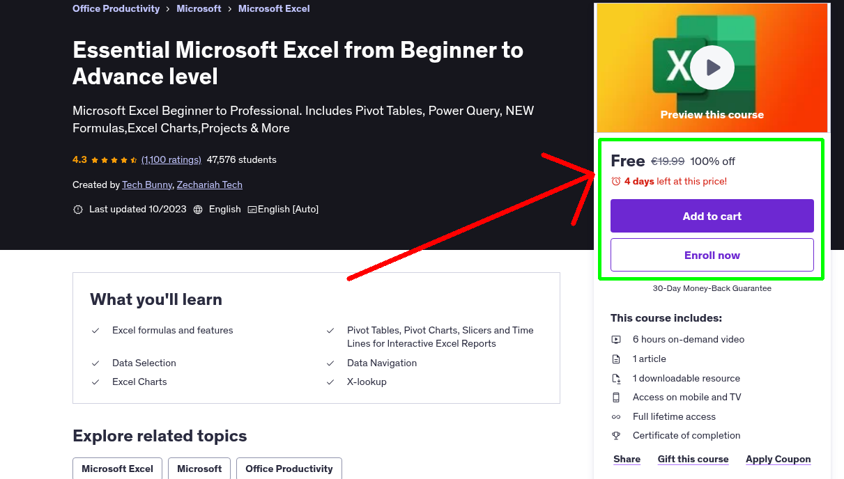 Essential Microsoft Excel from Beginner to Advance level