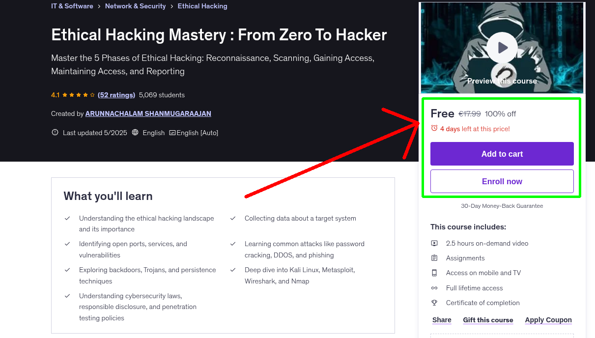 Ethical Hacking Mastery : From Zero To Hacker