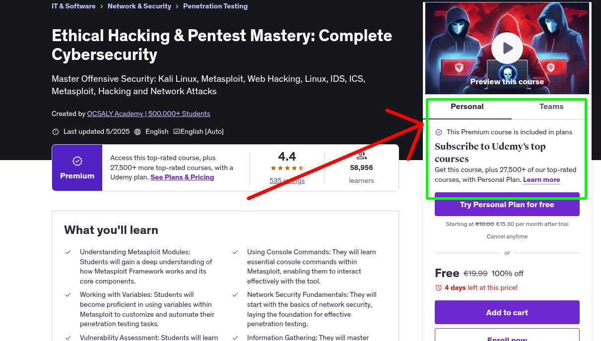 Ethical Hacking & Pentest Mastery: Complete Cybersecurity