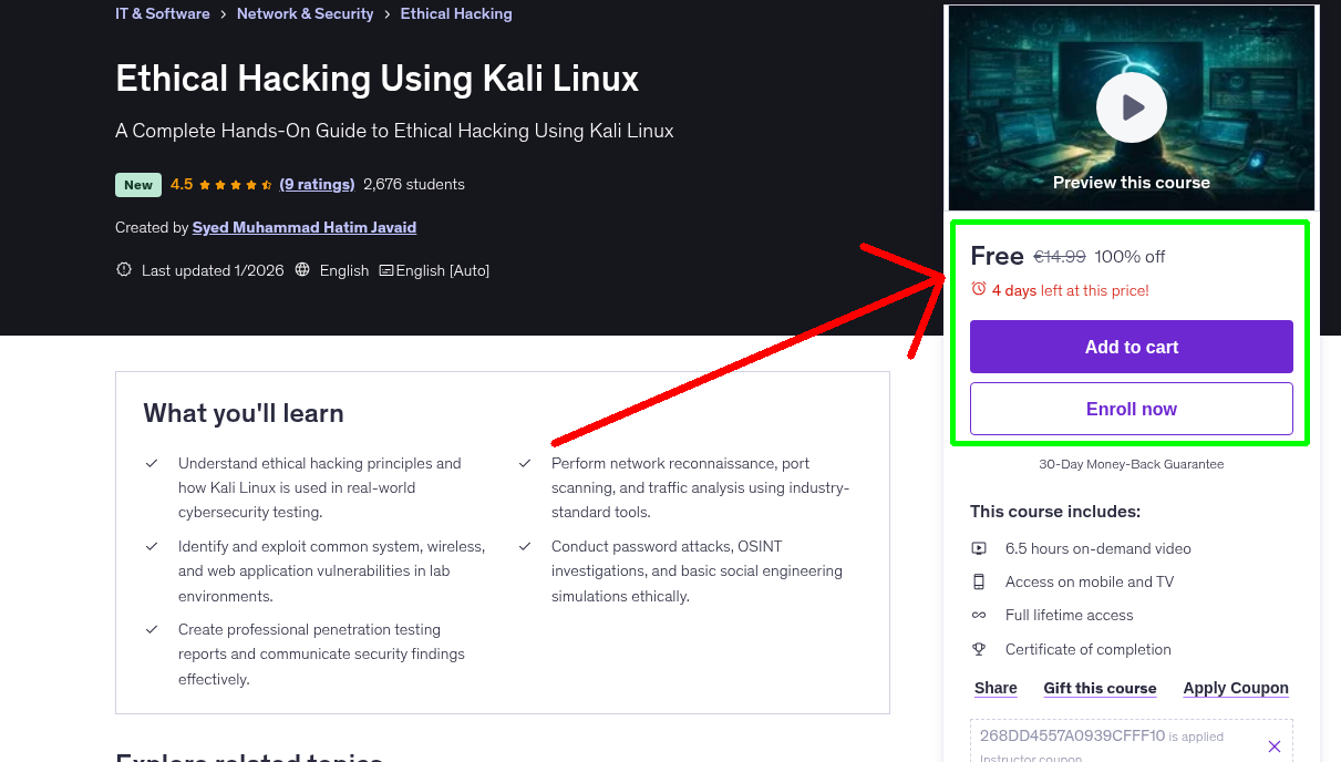 Ethical Hacking Using Kali Linux