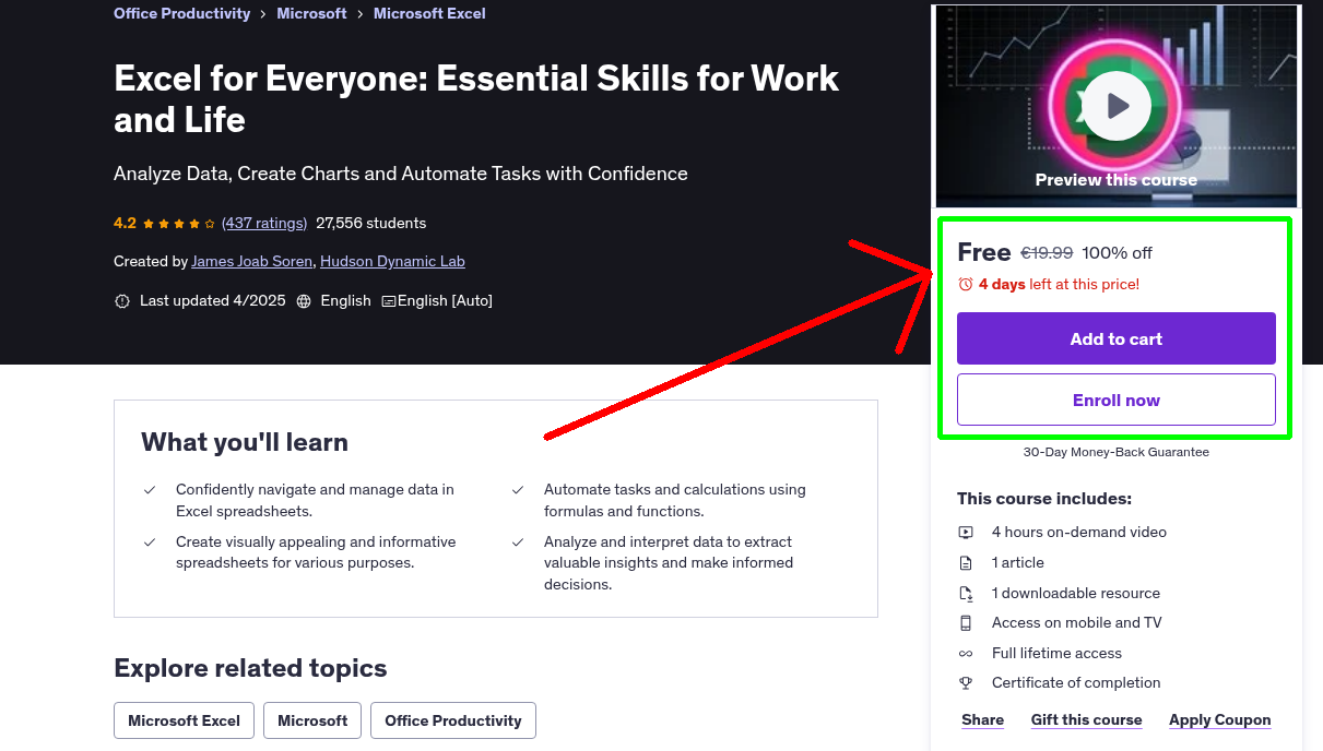 Excel for Everyone: Essential Skills for Work and Life