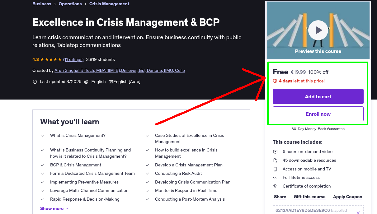 Excellence in Crisis Management & BCP