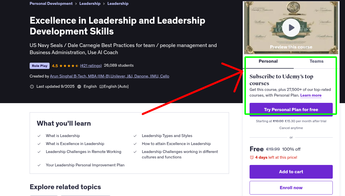 Excellence in Leadership and Leadership Development Skills