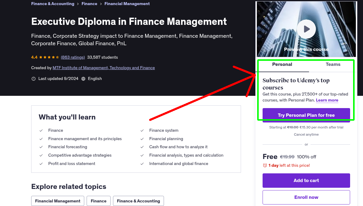 Executive Diploma in Finance Management