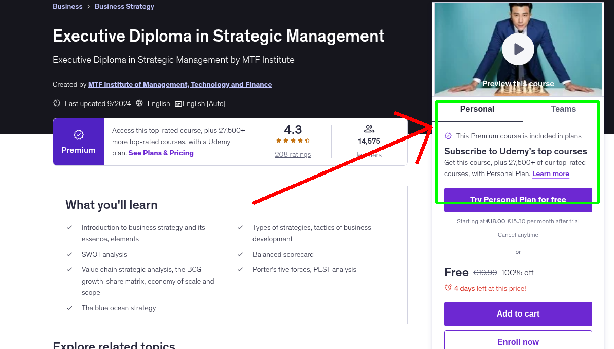 Executive Diploma in Strategic Management