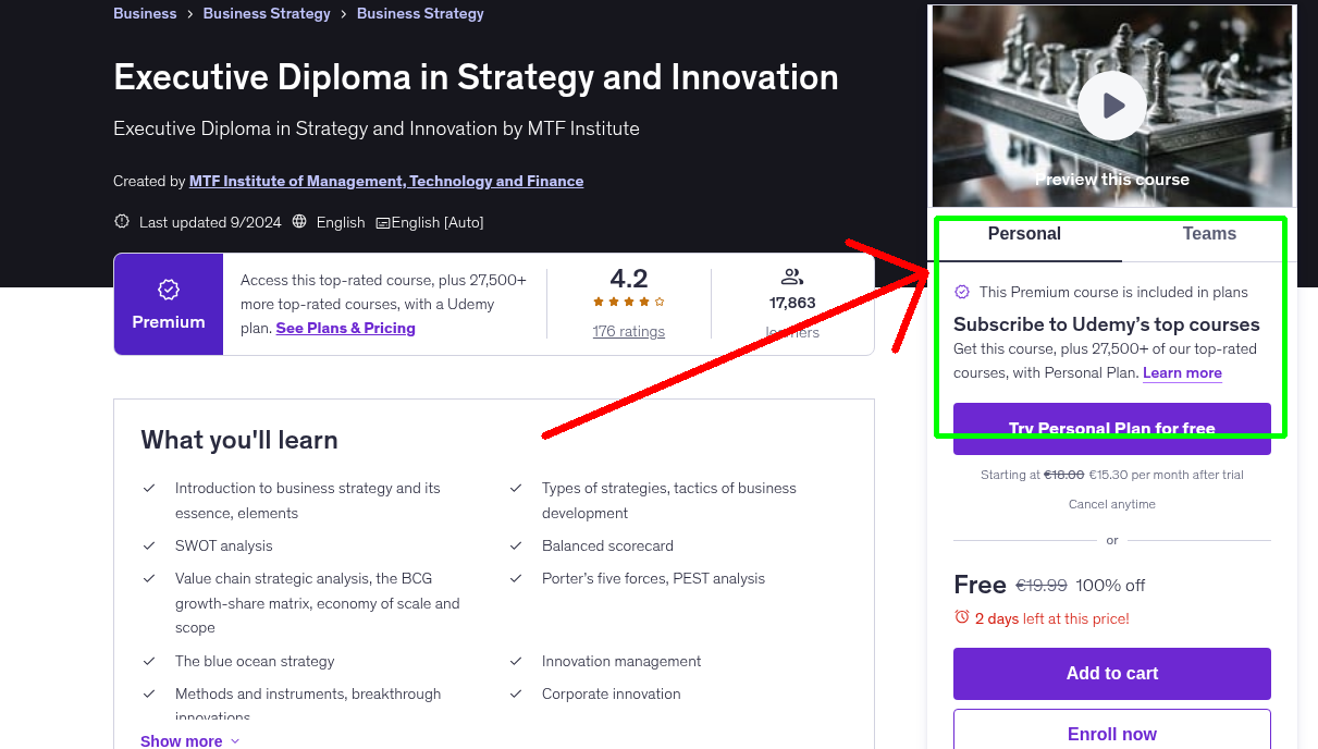 Executive Diploma in Strategy and Innovation