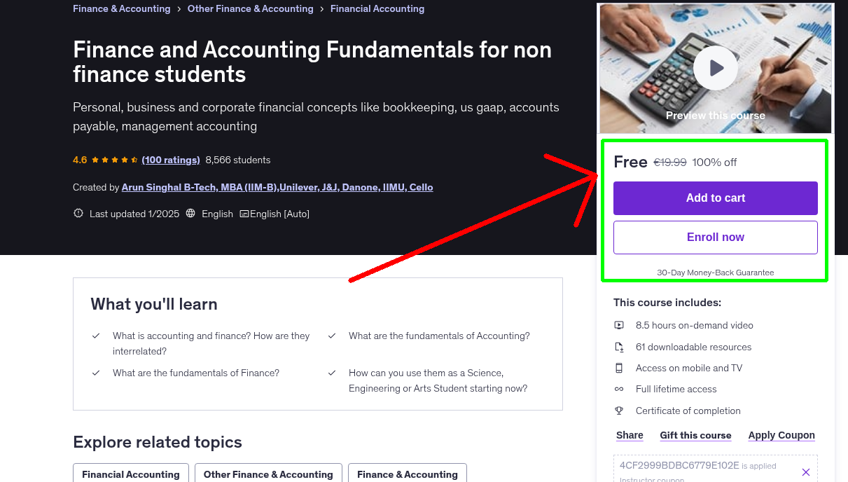 Finance and Accounting Fundamentals for non finance students