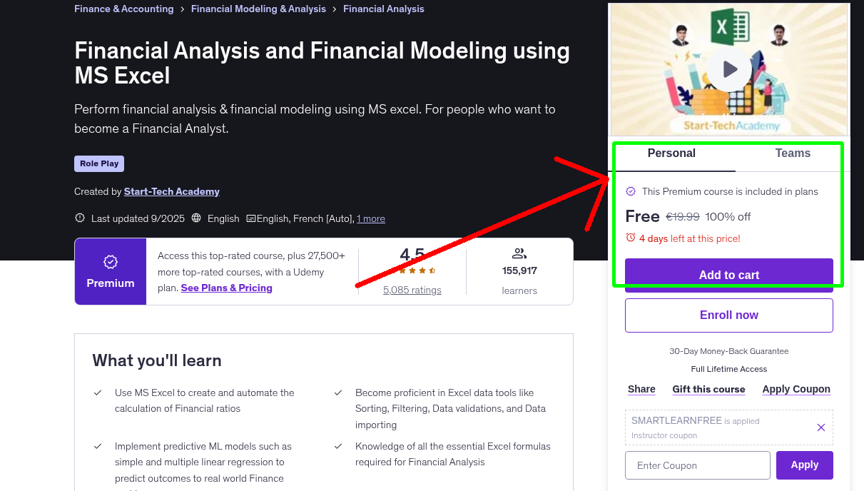 Financial Analysis and Financial Modeling using MS Excel