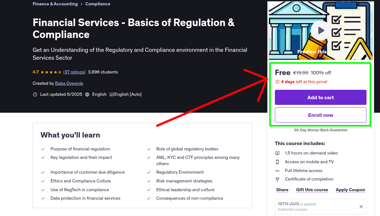 Financial Services - Basics of Regulation & Compliance