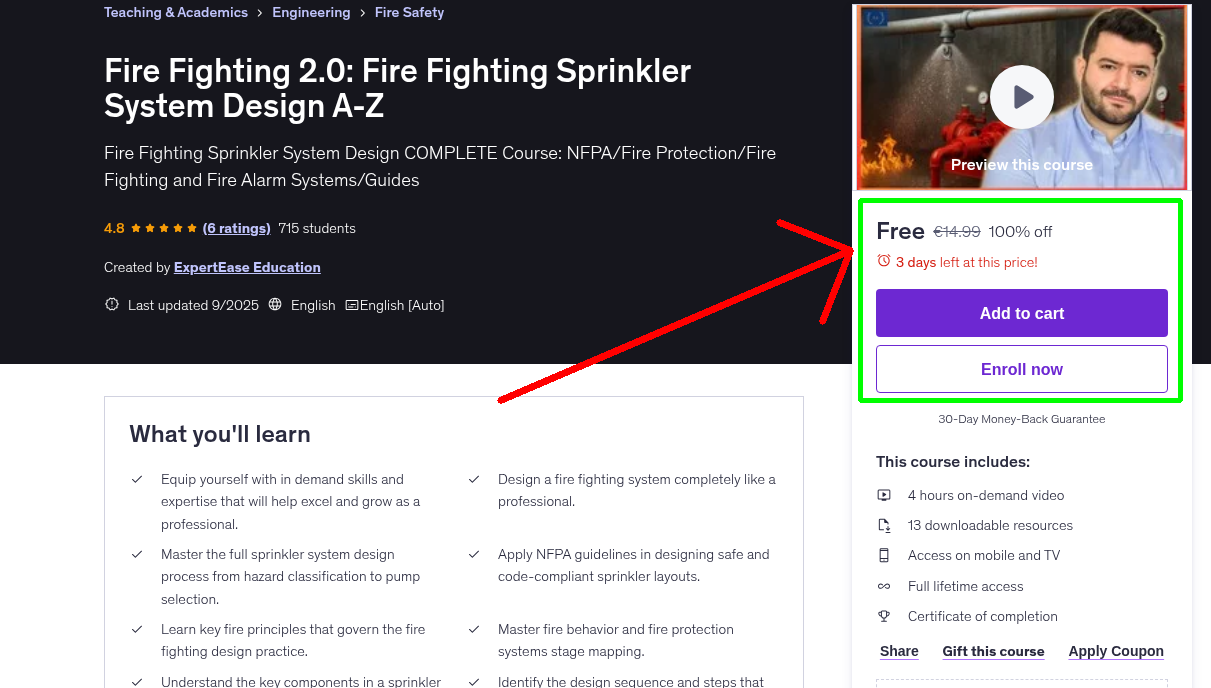 Fire Fighting 2.0: Fire Fighting Sprinkler System Design A-Z