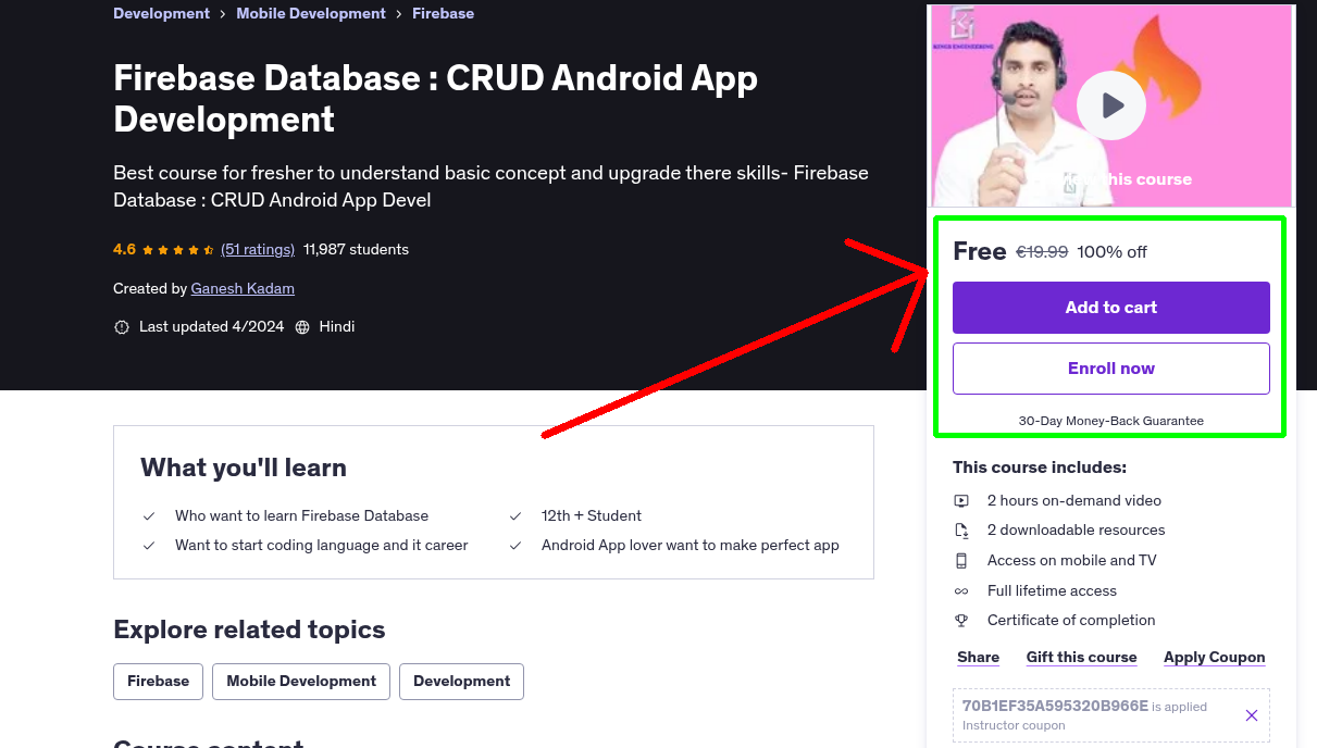 Firebase Database : CRUD Android App Development