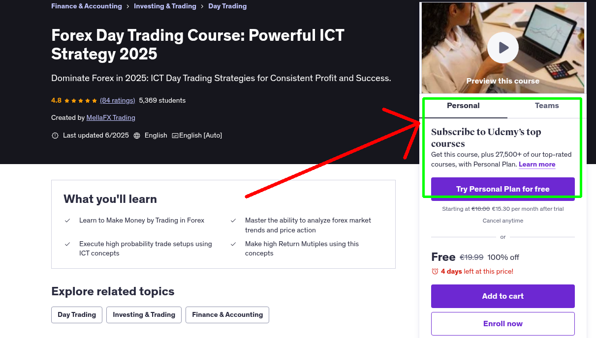Forex Day Trading Course: Powerful ICT Strategy 2025