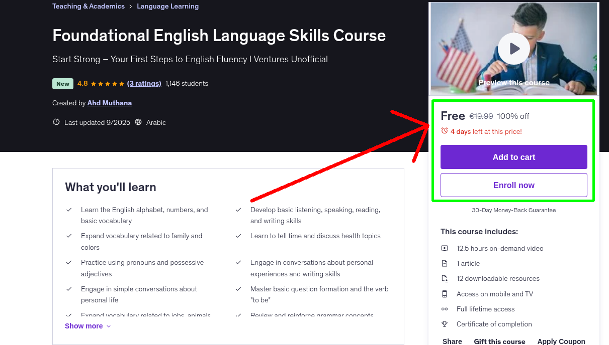 Foundational English Language Skills Course