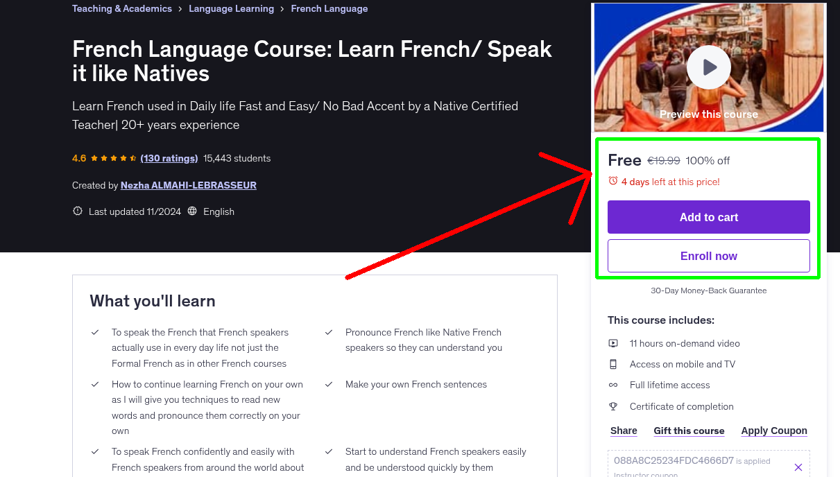French Language Course: Learn French/ Speak it like Natives
