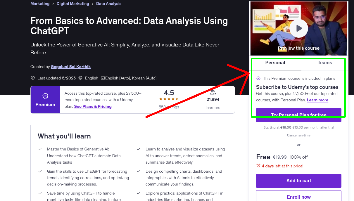 From Basics to Advanced: Data Analysis Using ChatGPT