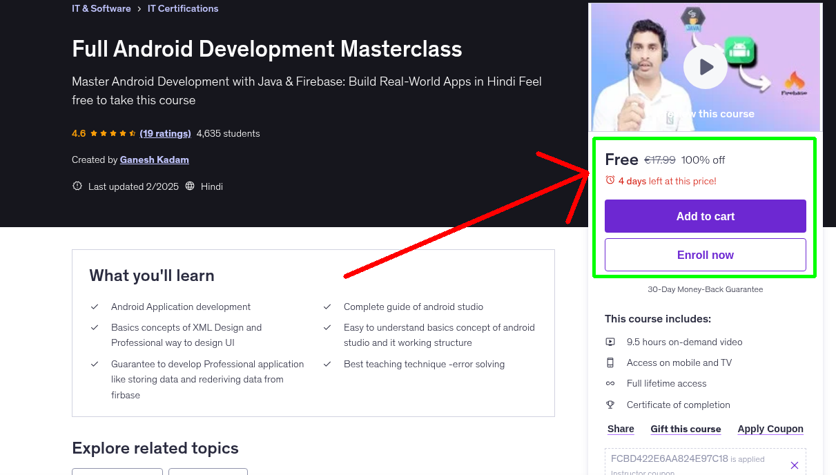 Full Android Development Masterclass