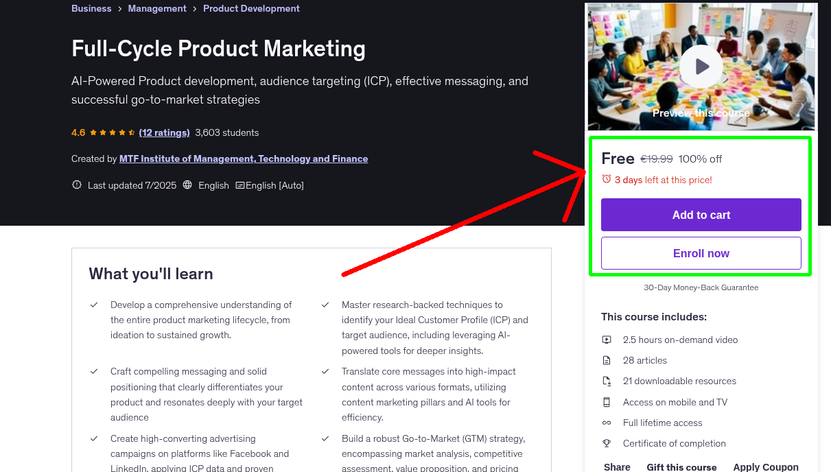 Full-Cycle Product Marketing