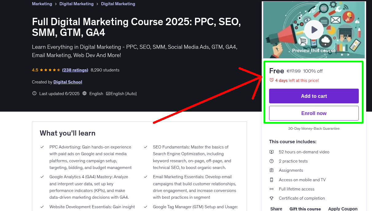 Full Digital Marketing Course 2025: PPC, SEO, SMM, GTM, GA4